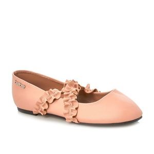 bebe girls ruffled crisscross ballet flats